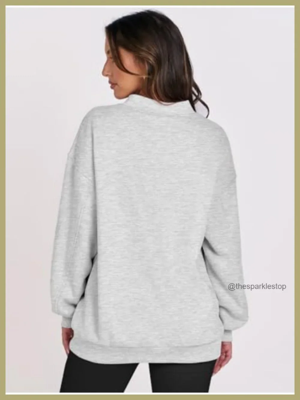 Oversized V Neck Fleece Sweatshirt, Rayon Blend Long Sleeve Pullover, Casual